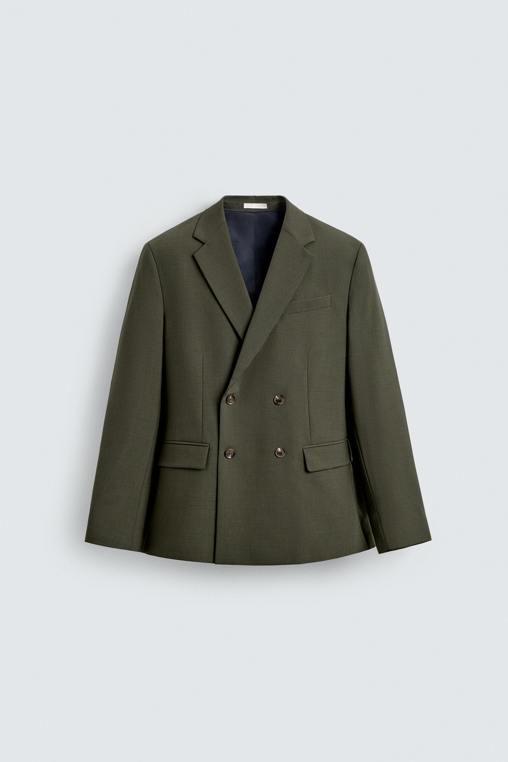 DOUBLE-BREASTED WOOL SUIT BLAZER - Zara фото 7