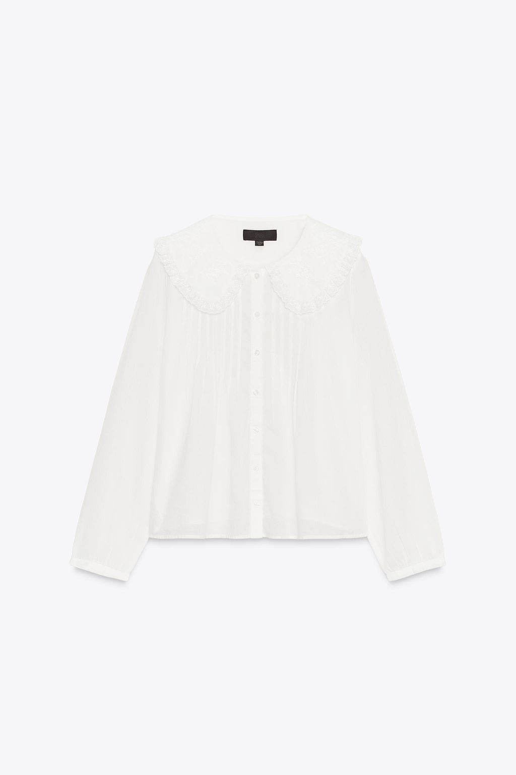 EMBROIDERED PETER PAN COLLAR SHIRT - Zara фото 6