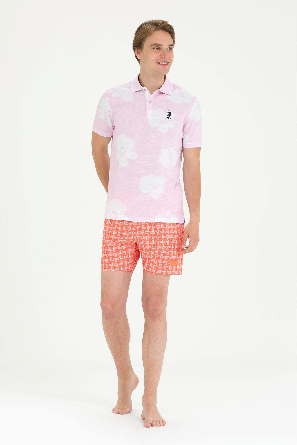 U. S. Polo Assn Мужские оранжевые шорты для плавания - U.s. polo assn фото 6