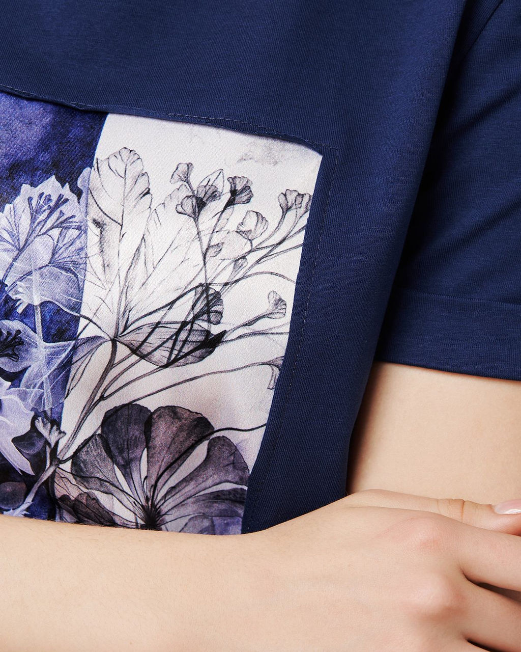 авторская футболка с шелковой вставкой 95% хлопок, 5% лайкра - Sahar art lab фото 2