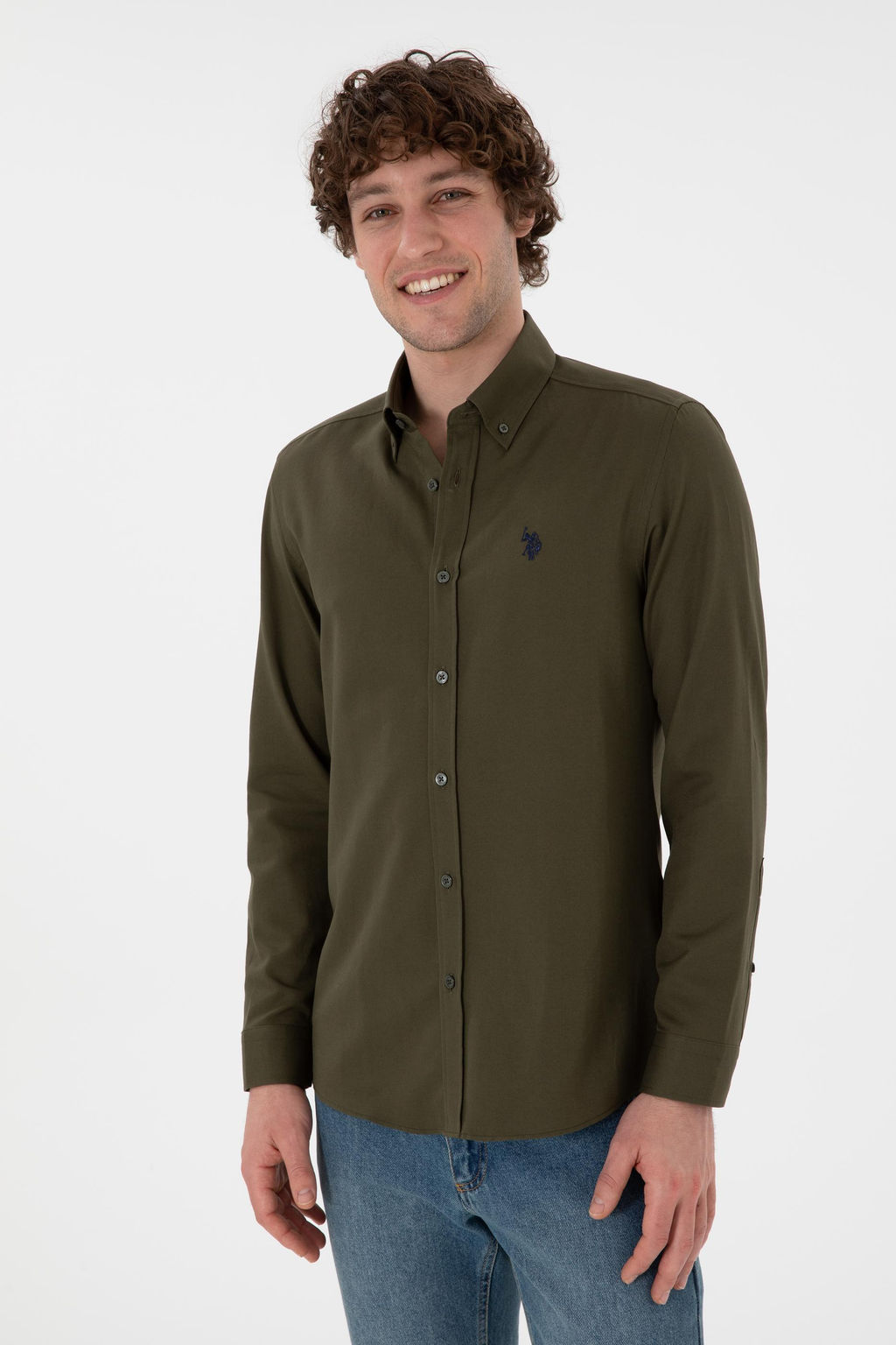 Erkek Koyu Haki Uzun Kollu Basic G_mlek Sepette S_rpriz _ndirim - U.s. polo assn фото 4