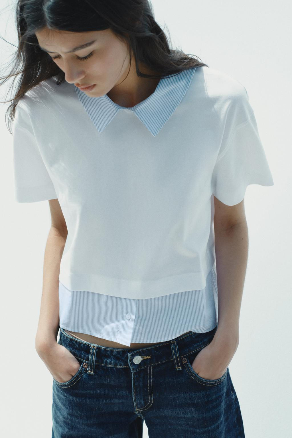 STRIPED COMBINED T-SHIRT - Zara фото 2