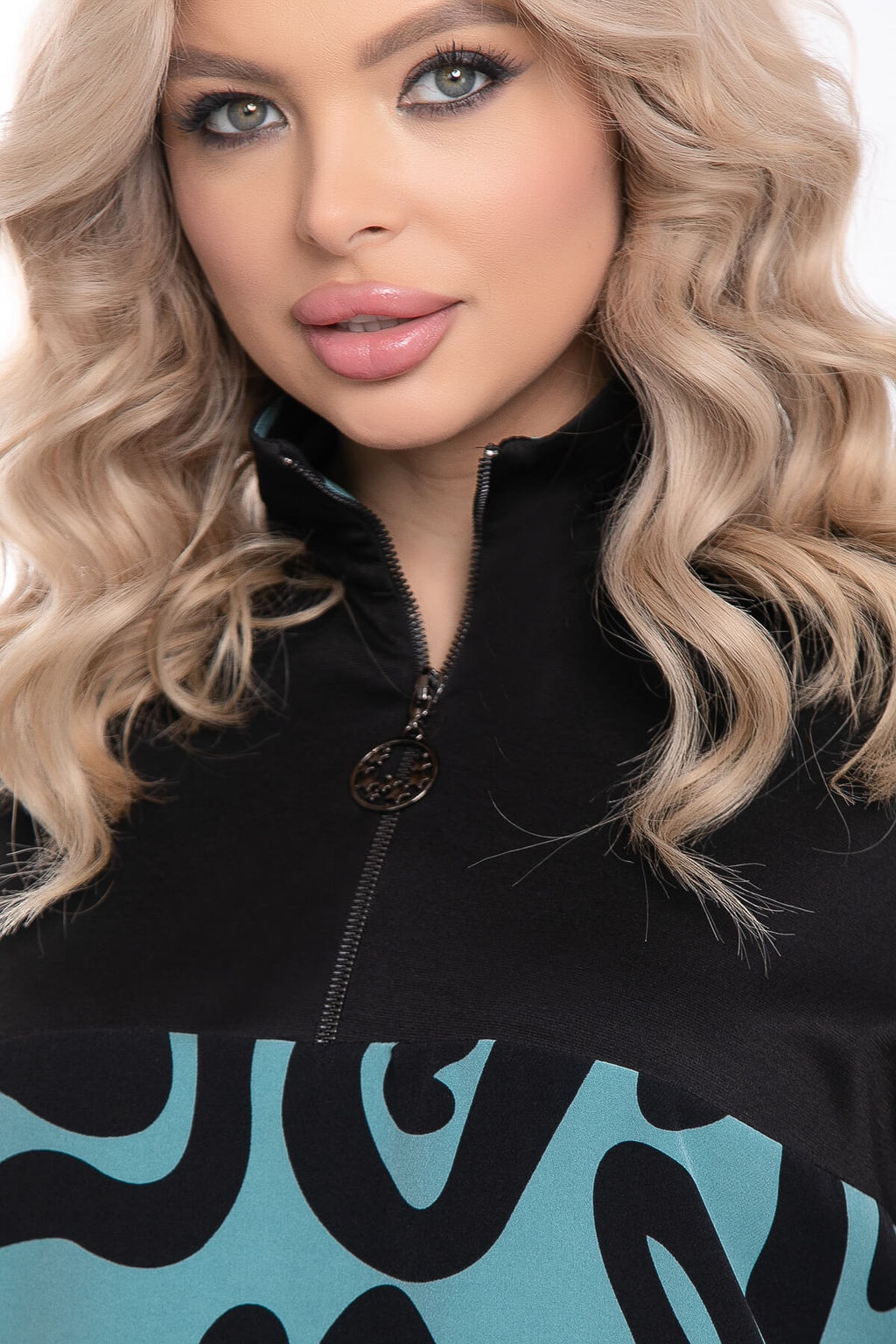 Платье Эксклюзив (бирюза/черное) П8328 - Lt collection фото 3