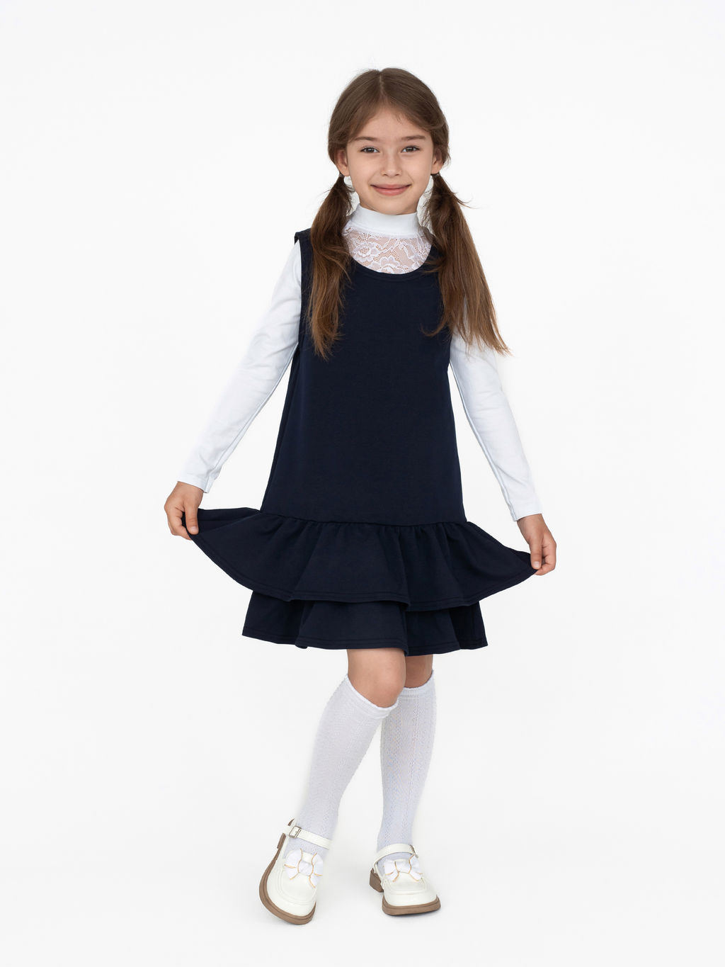 Сарафан детский темно-синий 931 (116)