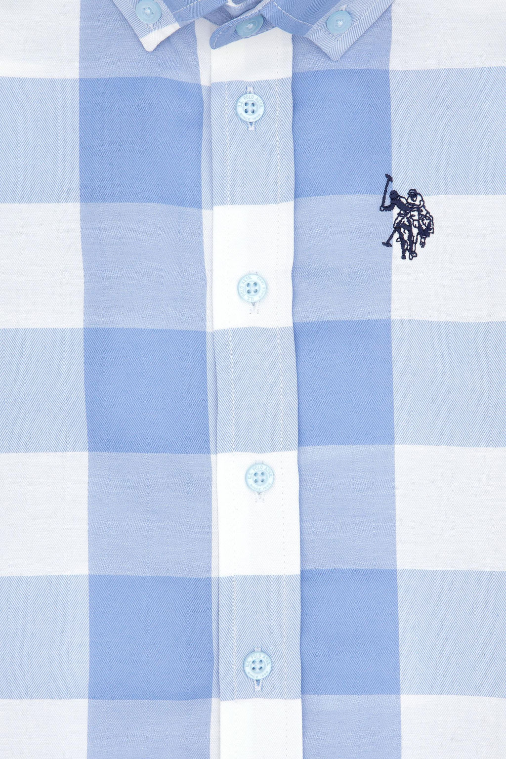 Голубая рубашка с длинным рукавом для мальчика Неожиданная скидка в корзине - U.s. polo assn фото 4