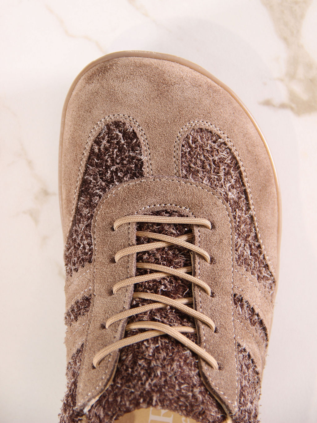 Кеды босоногие натуральная замша коричневые 184.natabr.Серо-коричневая замша+коричневый джангл/Кожа