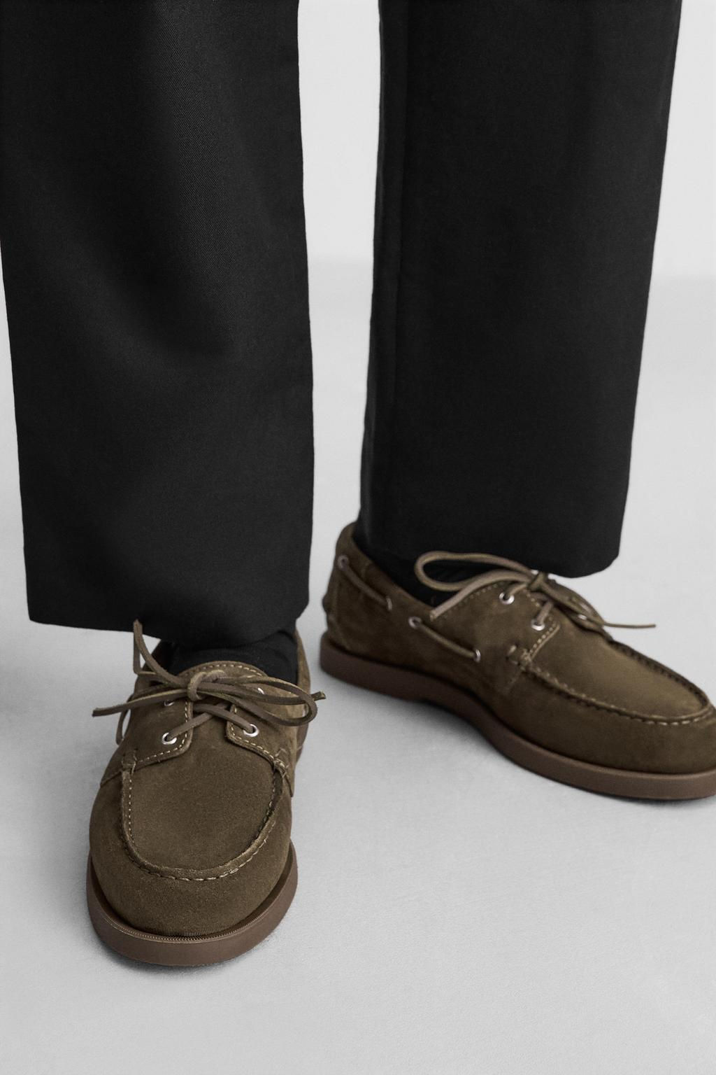 LEATHER DECK SHOES - Zara фото 4