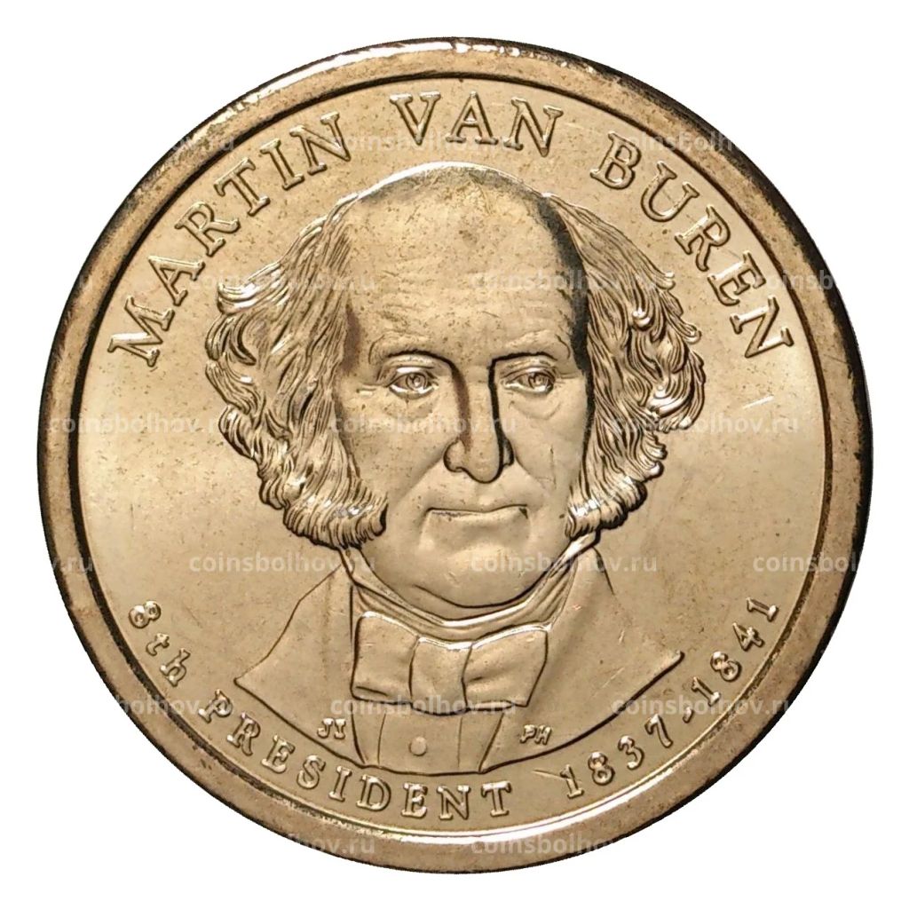 1 доллар 2008 года P Мартин Ван Бюрен 8-й президент США