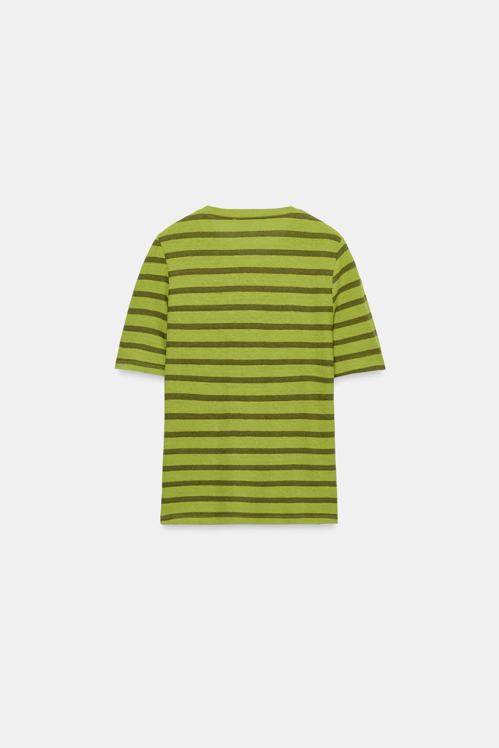 CAMISETA BOTONES CON LINO / Verdes - Zara фото 5