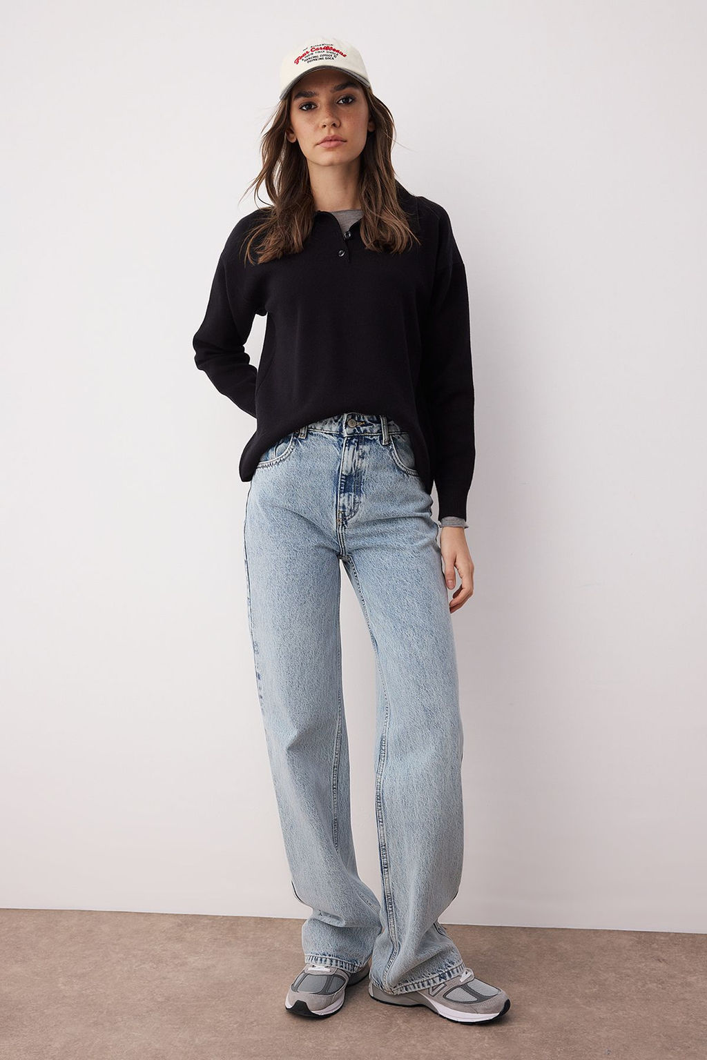 Trendyolmilla Ac?k Mavi Yuksek Bel Wide Leg Jeans TWOSS25JE00278 фото 11