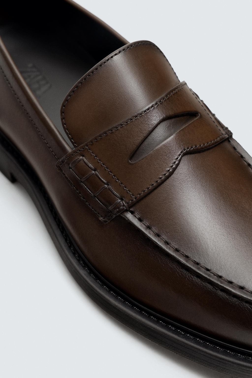 LEATHER PENNY LOAFERS - Zara фото 10