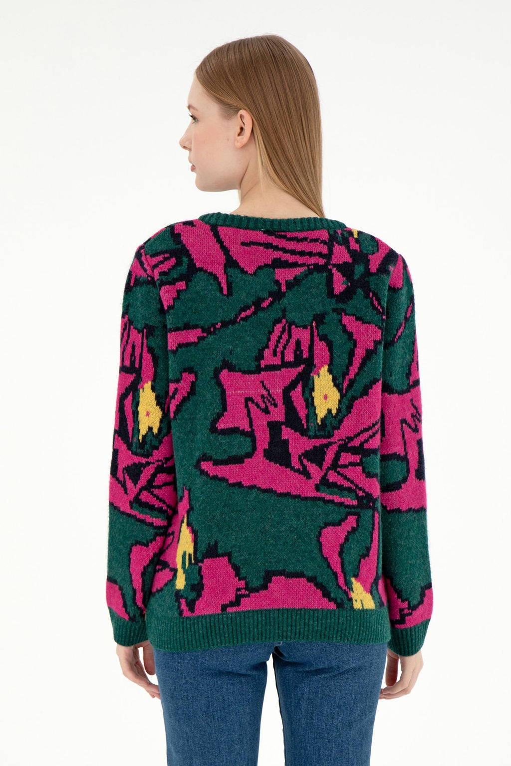 Женский темно-зеленый свитер Неожиданная скидка в корзине