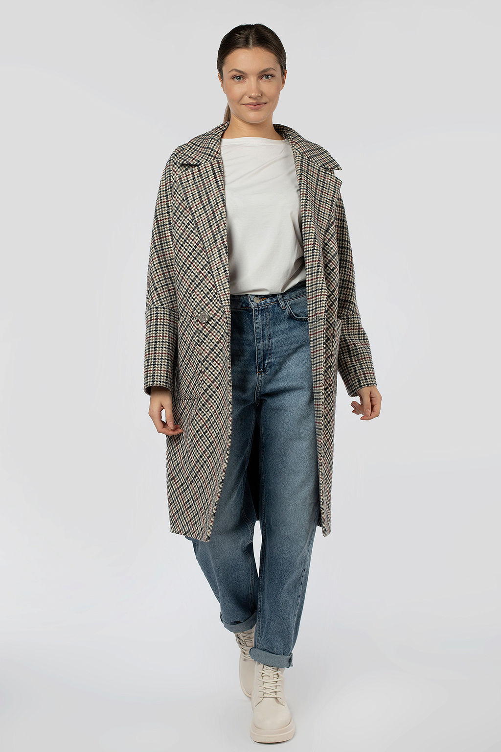 Пальто женское демисезонное (пояс) - El podio фото 5