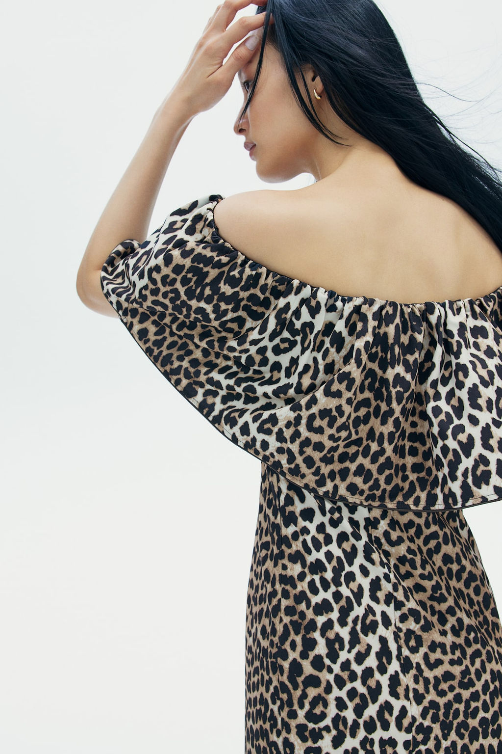 Vestido off-the-shoulder - H&m фото 3