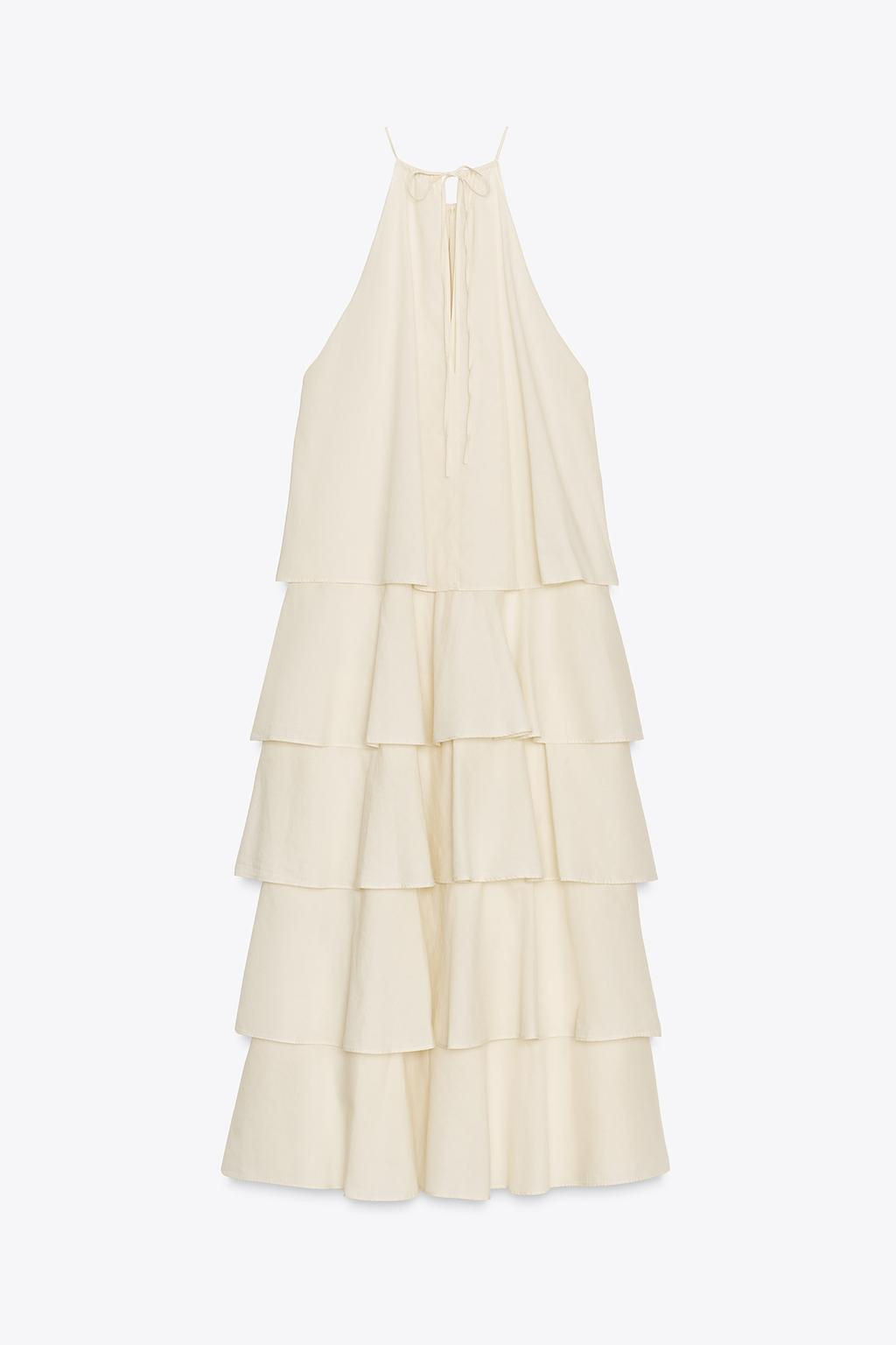 ZW COLLECTION HALTER RUFFLE DRESS - Zara фото 6