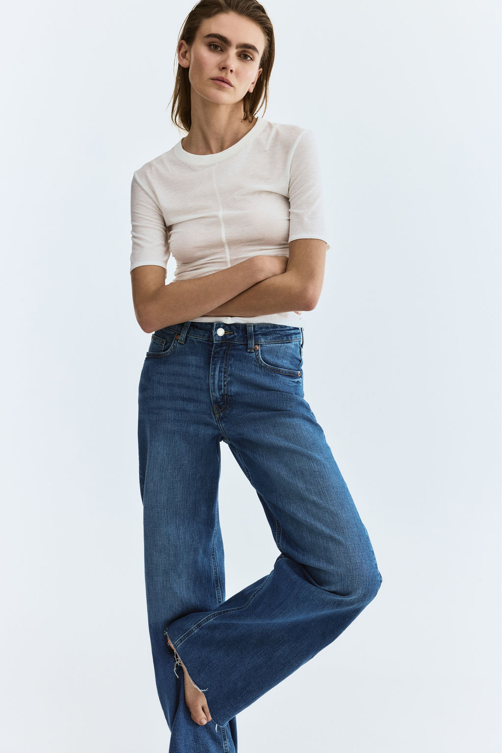 Wide High Waist Jeans - H&m фото 24