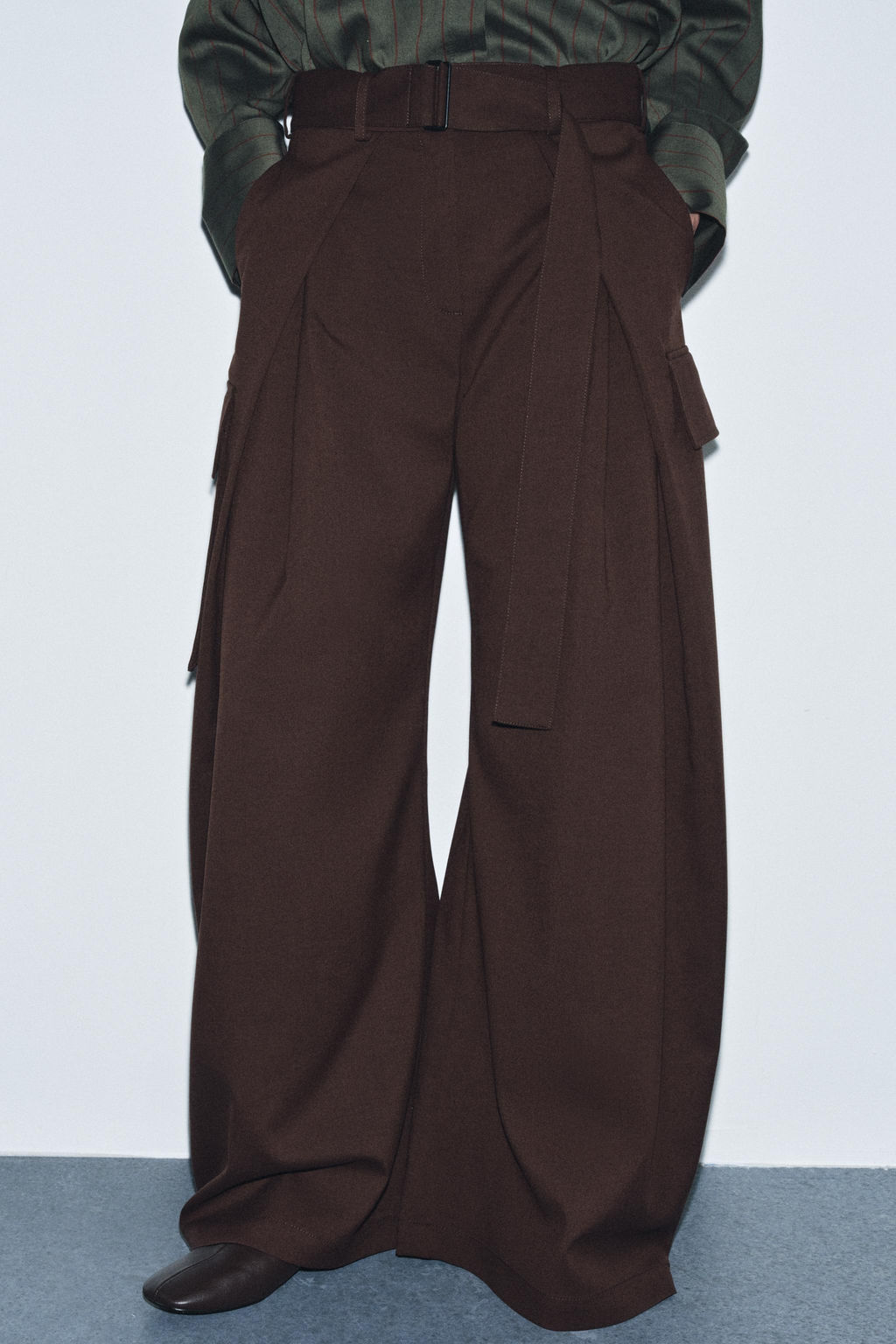 ZW COLLECTION DARTED CARGO TROUSERS - Zara фото 2