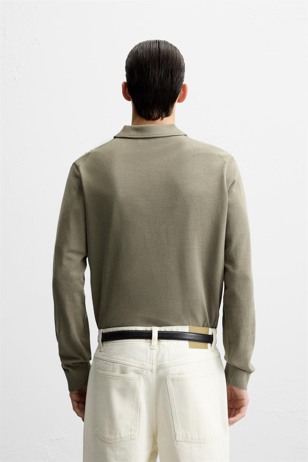 KNIT COTTON POLO SHIRT - Zara фото 4