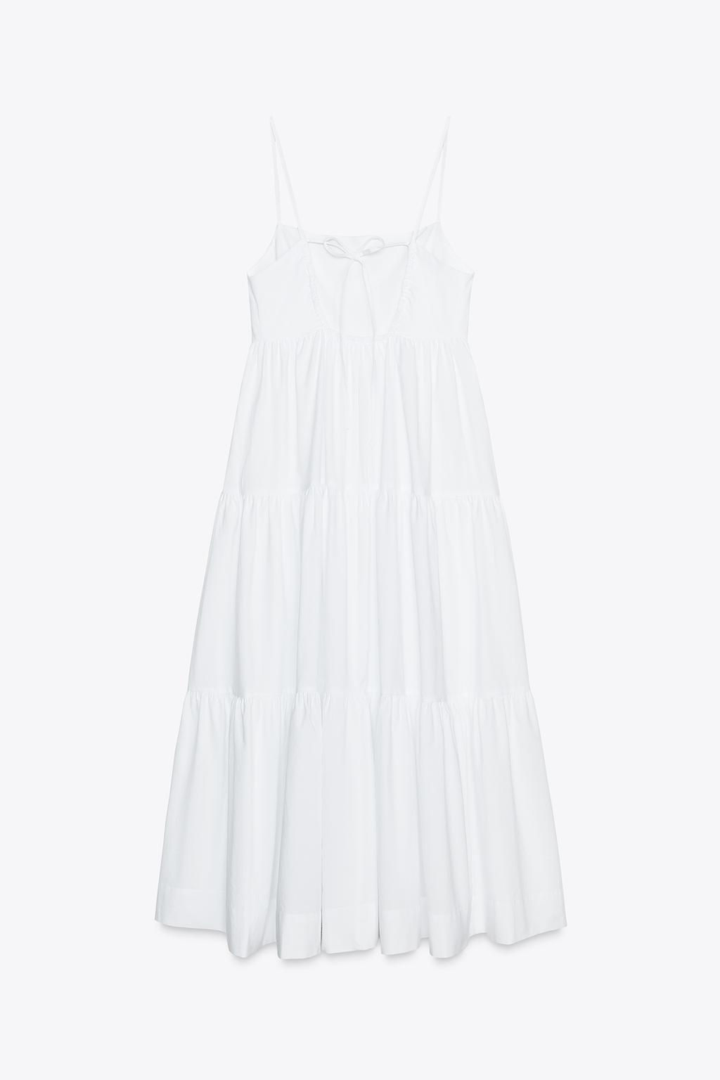 POPLIN PANEL MIDI DRESS - Zara фото 7