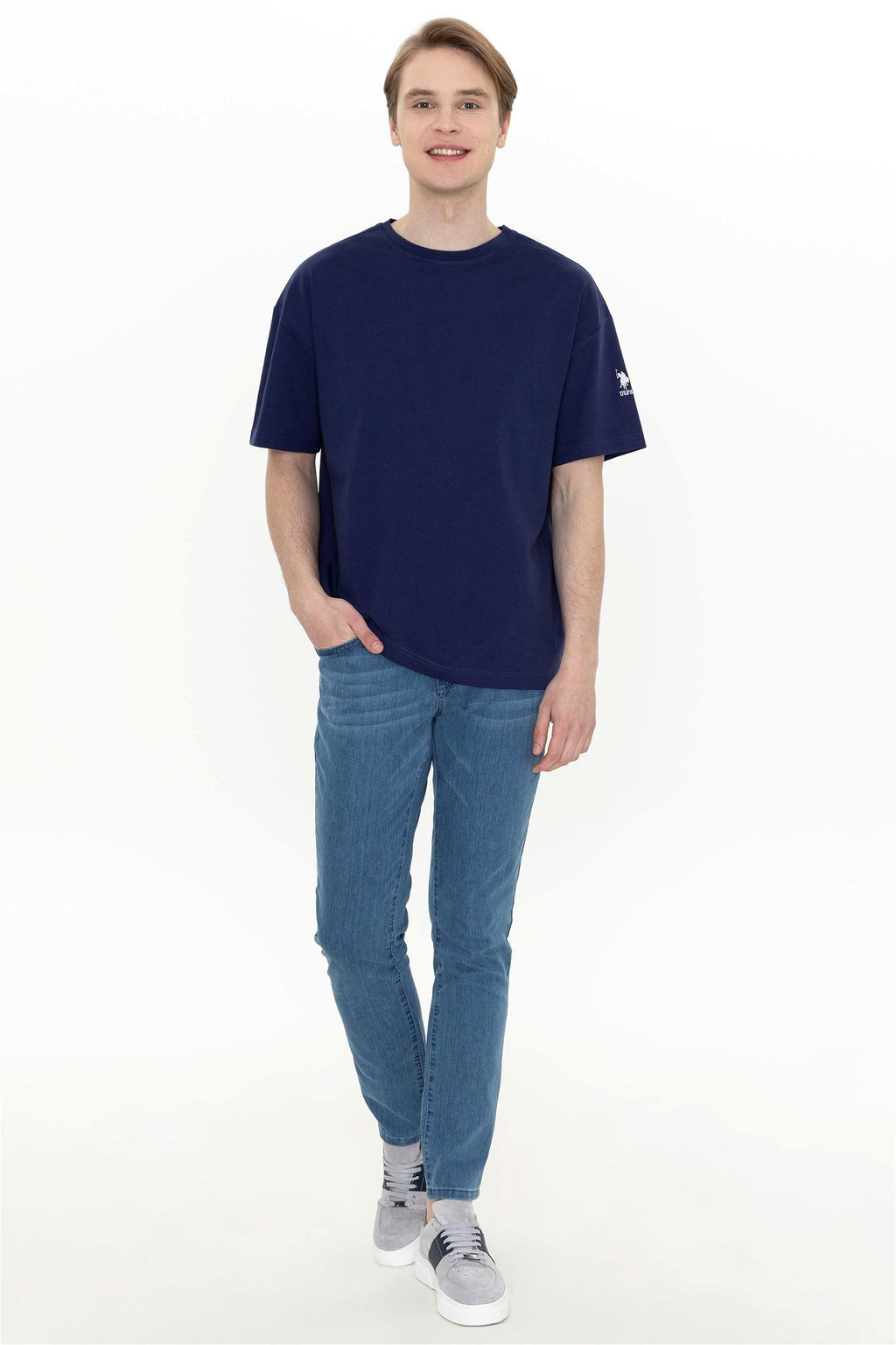 Мужская темно-синяя футболка Неожиданная скидка в корзине - U.s. polo assn фото 4