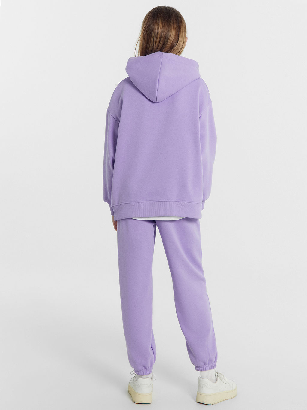 Комплект для девочек (толстовка, брюки, футболка) фиолетовый с печатью - Mark formelle фото 5