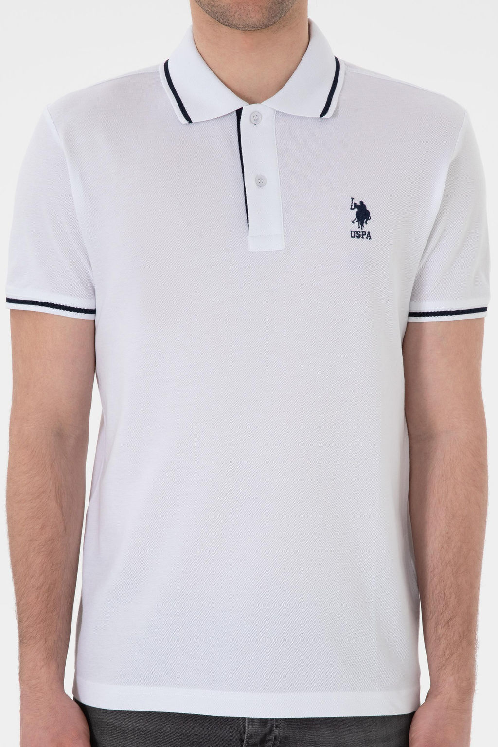 Erkek Slim Fit Polo Yaka Beyaz Basic Ti__rt Sepette S_rpriz _ndirim - U.s. polo assn фото 7