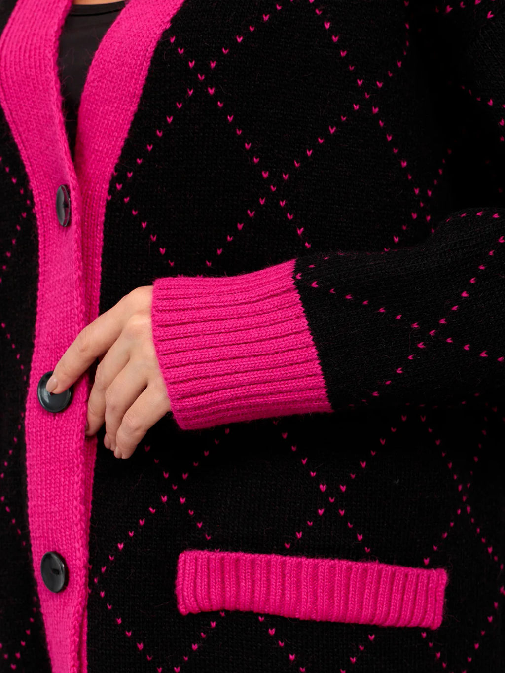 JETTY Кардиган вязаный на пуговицах оверсайз