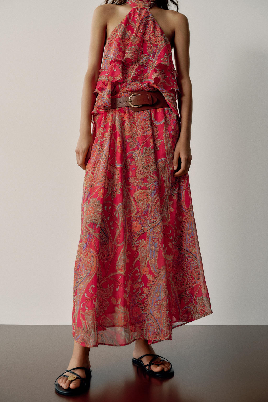 FALDA ESTAMPADA CINTUR?N / Multicolor - Zara фото 2