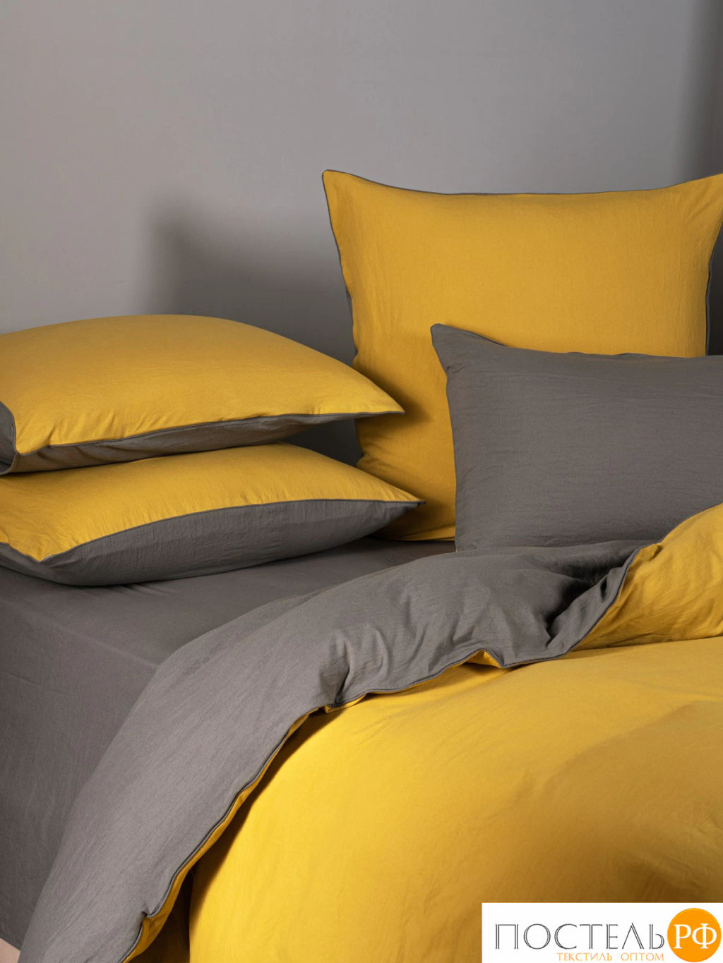 КПБ SleepiX ЮКО горчич/сер - Sleep ix фото 3