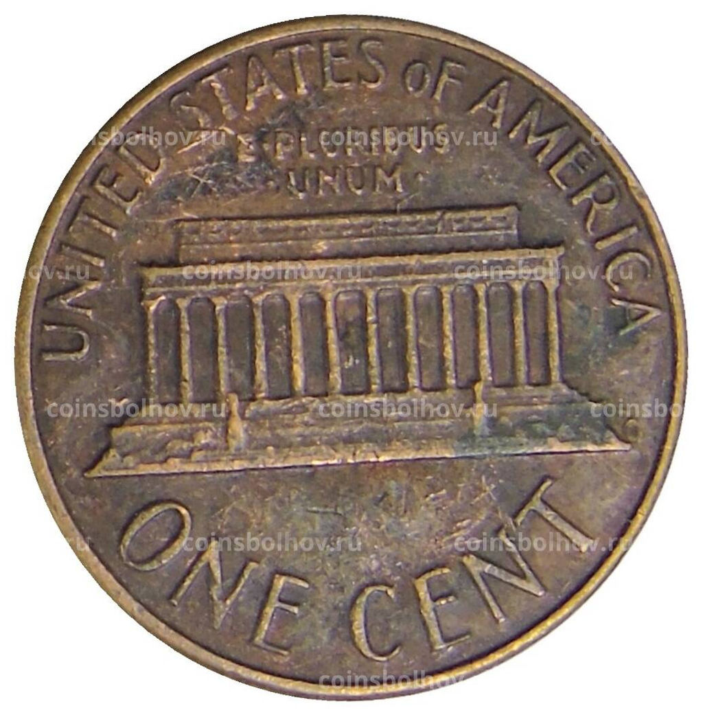 Монета 1 цент 1975 года D США