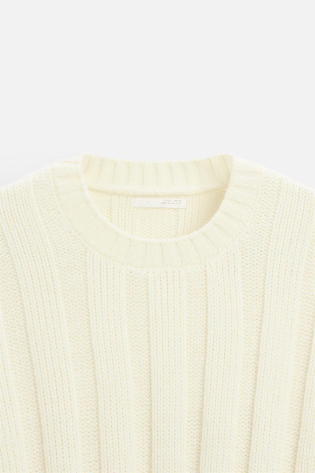 RIBBED TEXTURED SWEATER - Zara фото 9