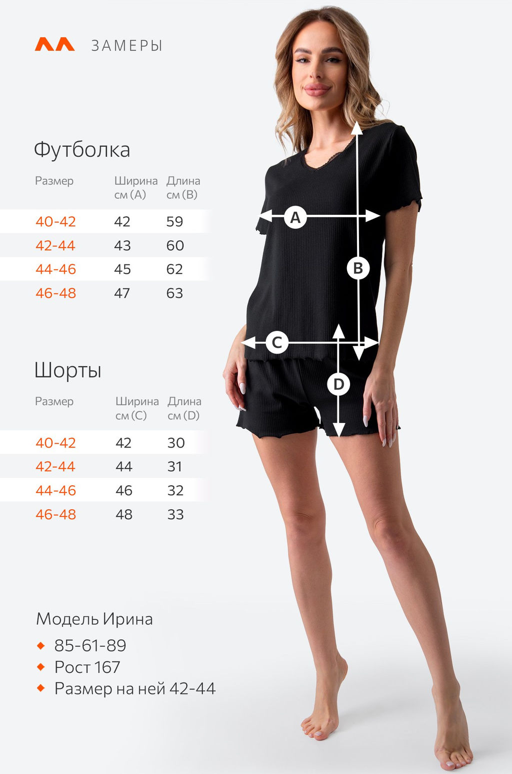 Женская пижама с шортами в рубчик Happy Fox  фото 2