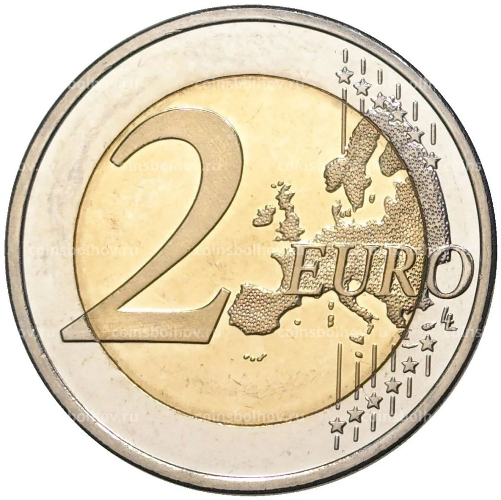2 евро 2010 года Словения  200 лет Ботаническому саду Любляны