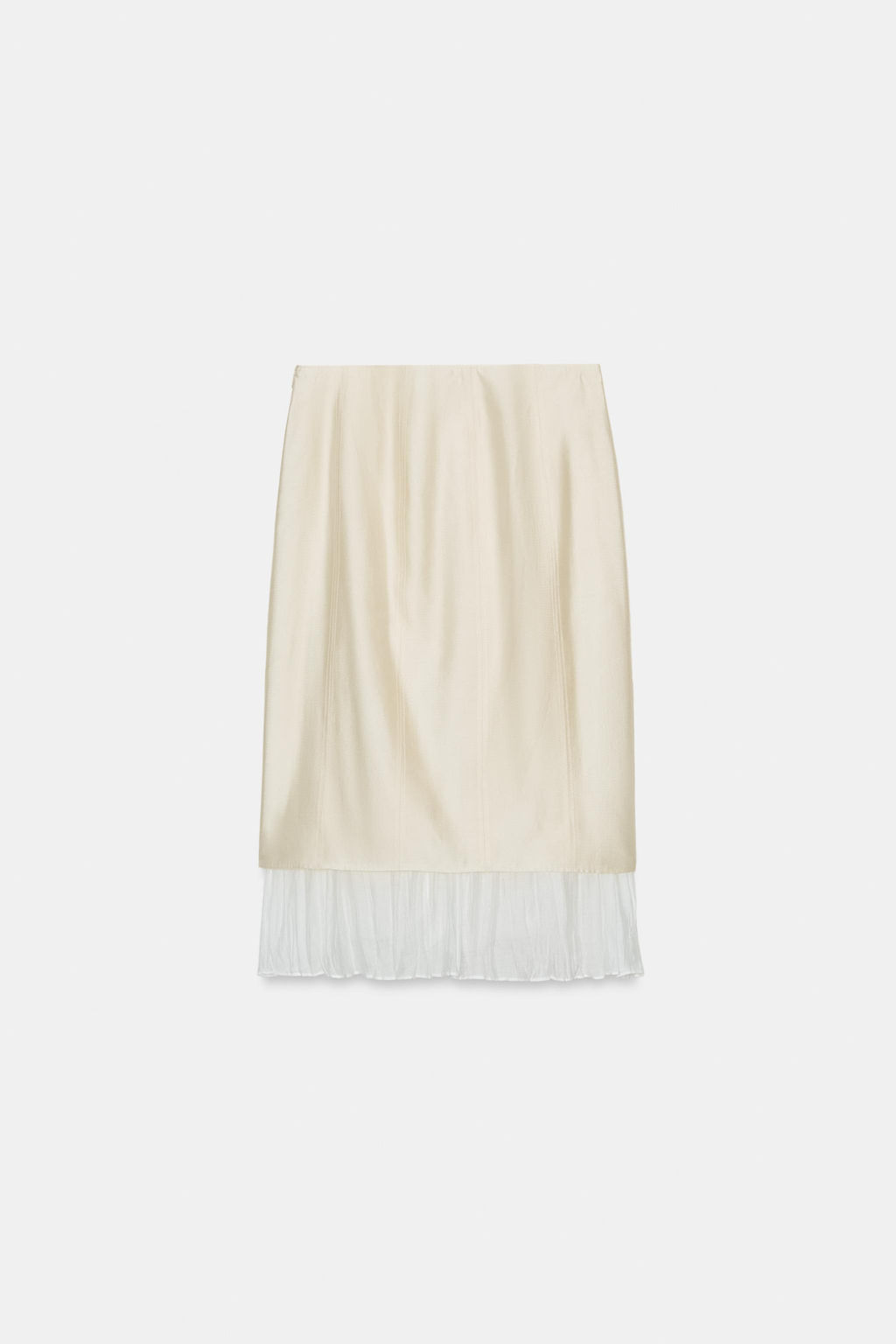 FALDA MIDI COMBINADA ZW COLLECTION / Crudo - Zara фото 6