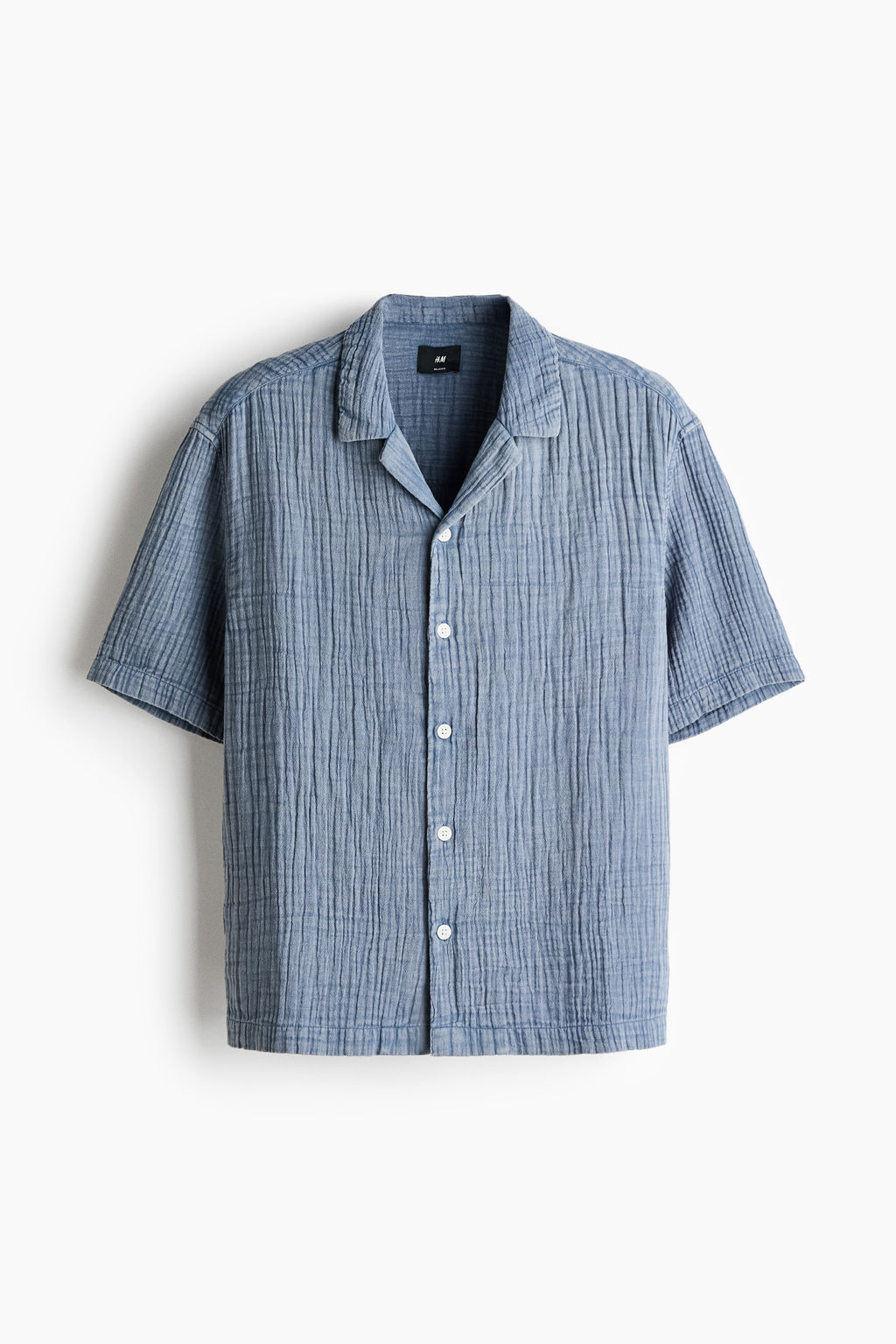 Camisa de muselina de manga corta Relaxed Fit - H&m фото 4