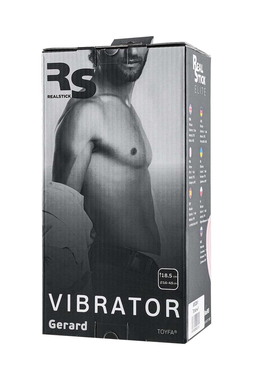 Реалистичный вибратор RealStick Elite Gerard, TPR, телесный, 18,5 см