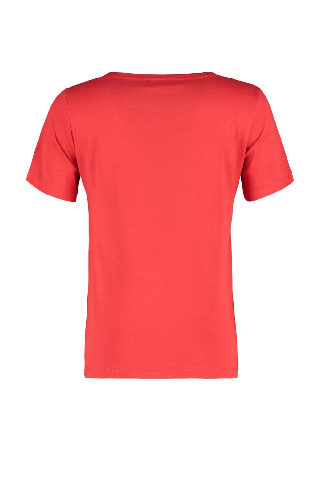 K?rm?z? %100 Pamuk Basic V Yaka Orme T-Shirt TWOSS23TS00001