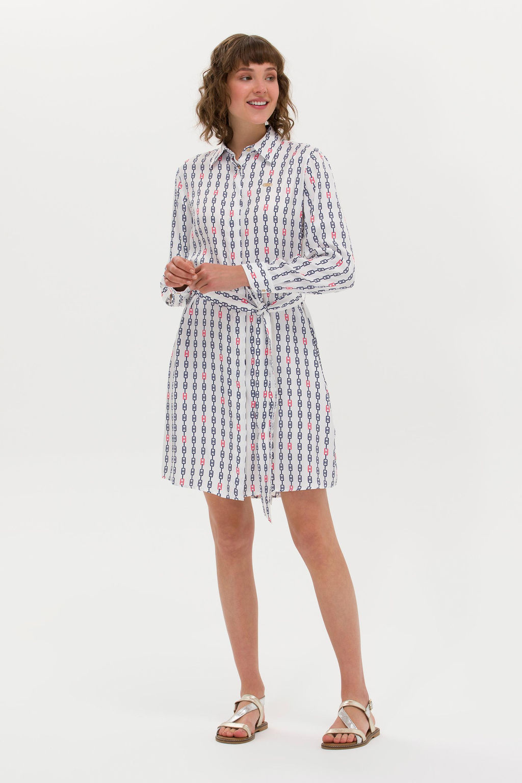 Женское белое тканое платье - U.s. polo assn фото 18
