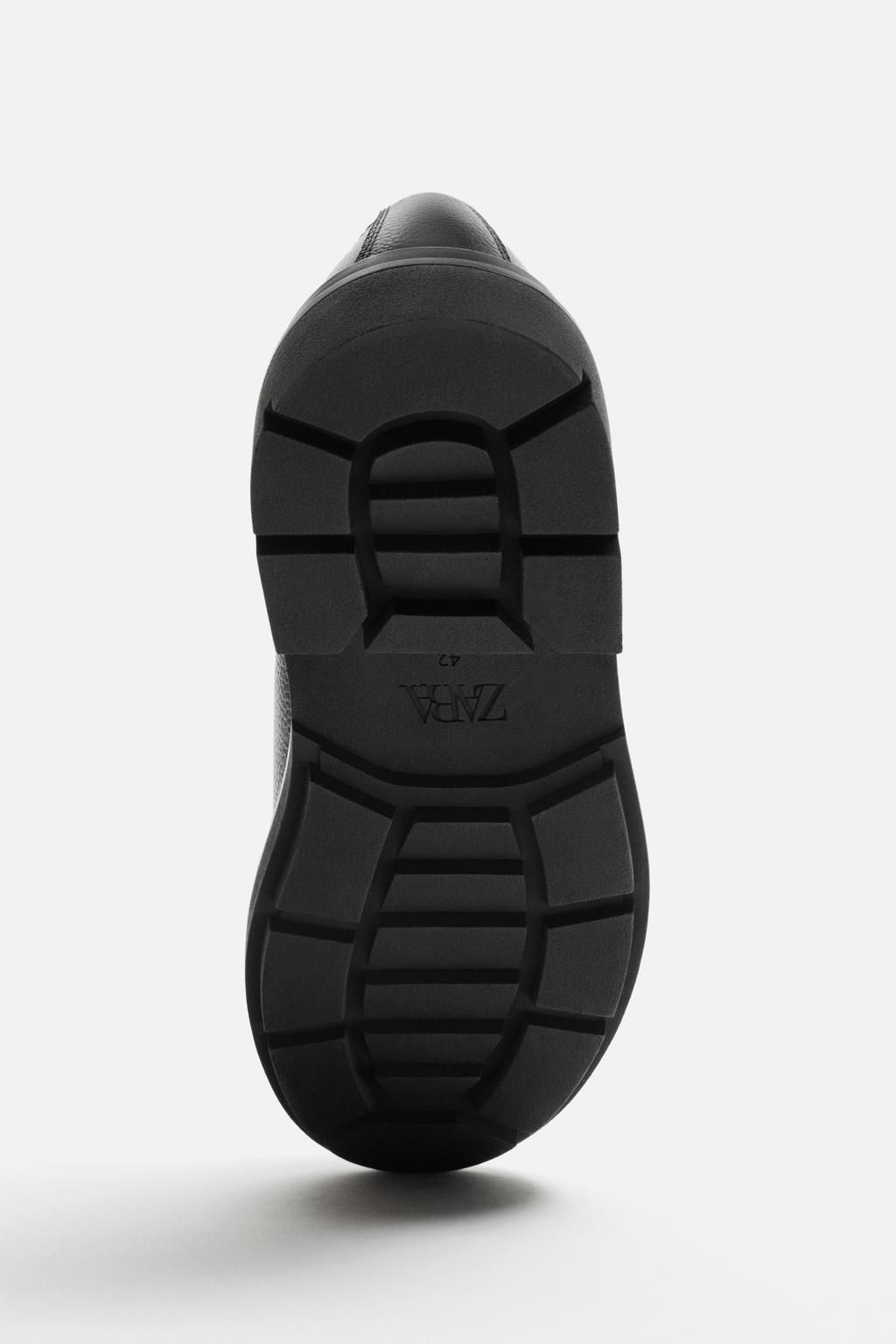 LEATHER MOC TOE SHOES - Zara фото 8