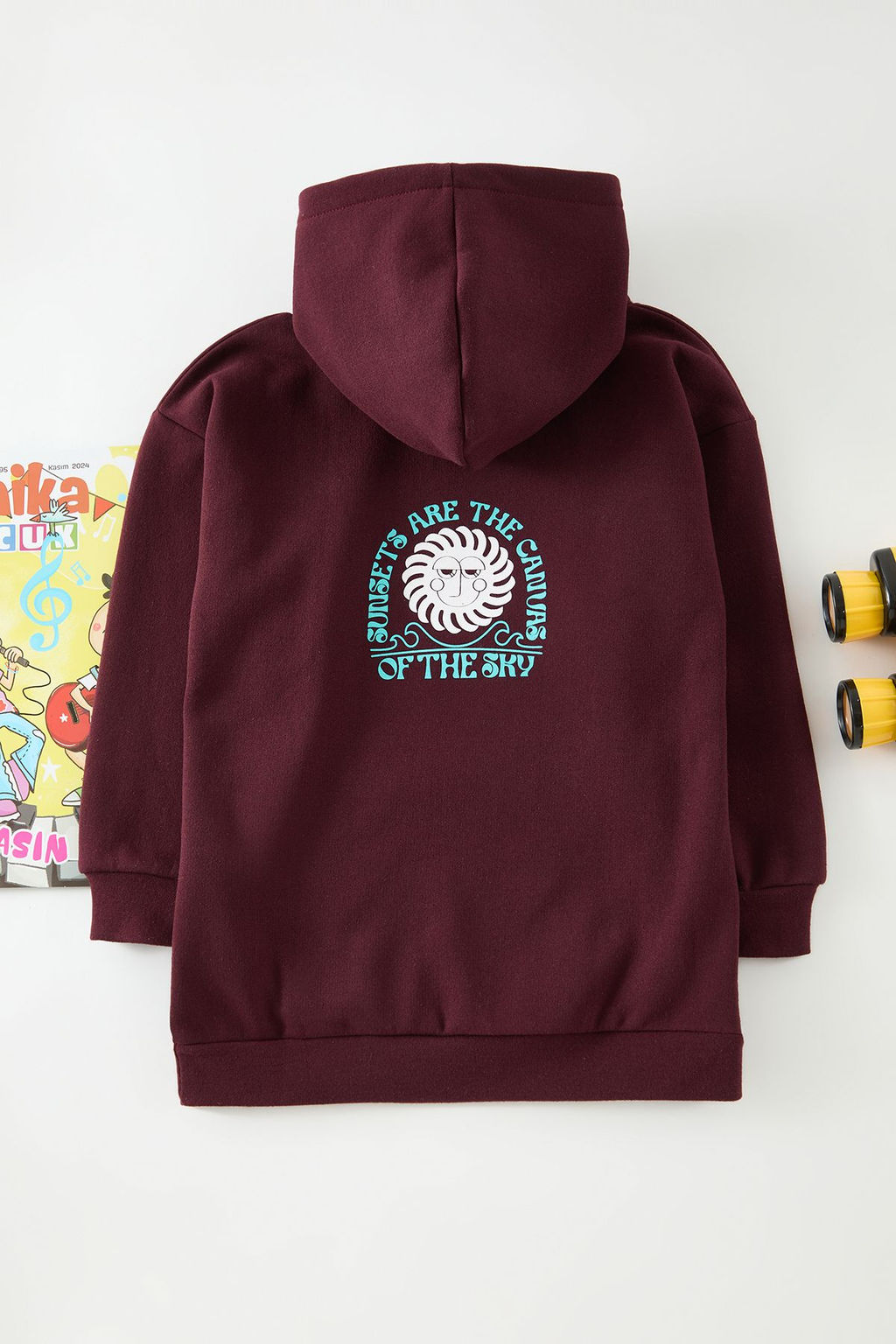 Kahverengi*St S?rt Bask?l? Erkek Cocuk Orme Sweatshirt TKDAW25SW00127