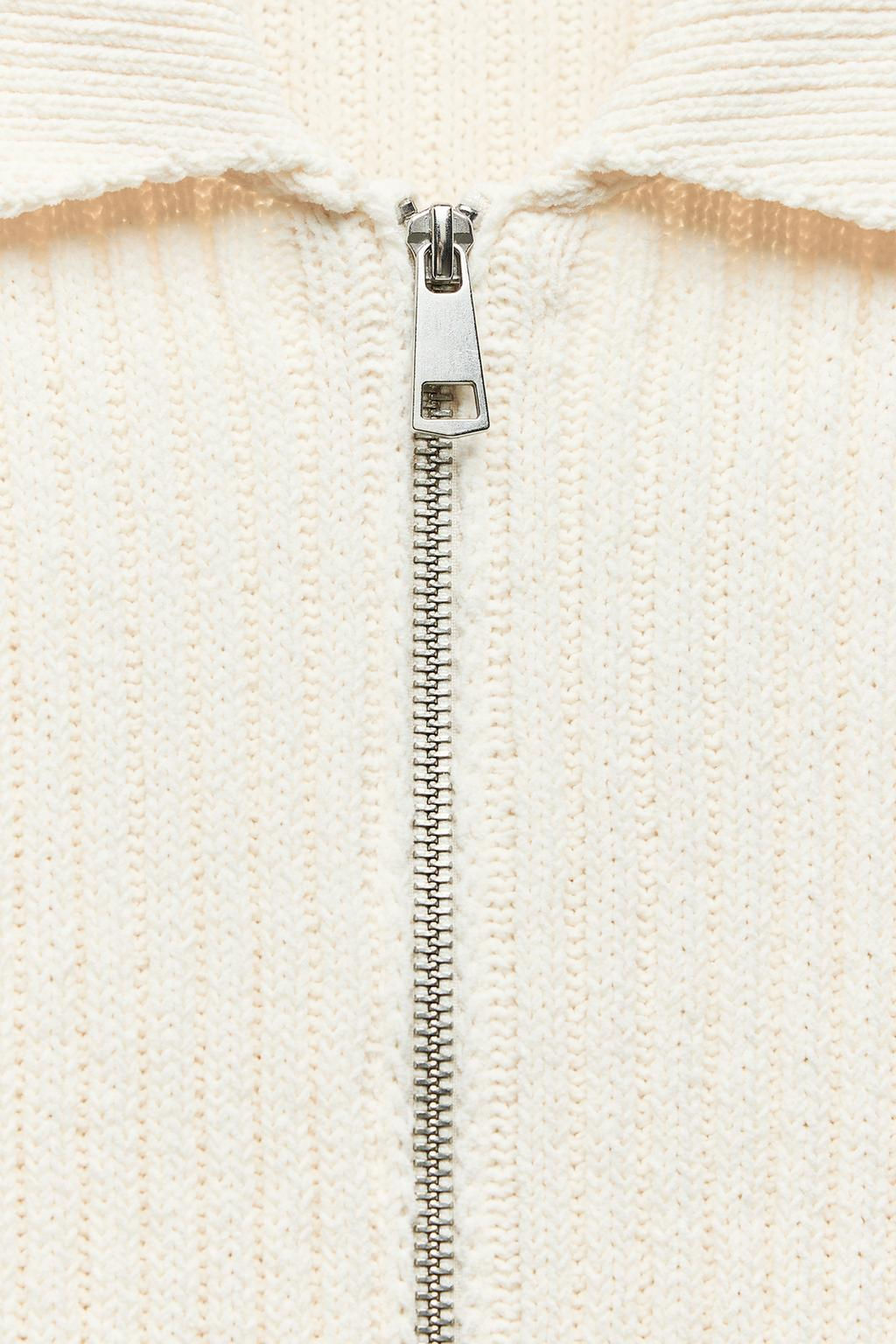 CHENILLE ZIP-UP TOP - Zara фото 8