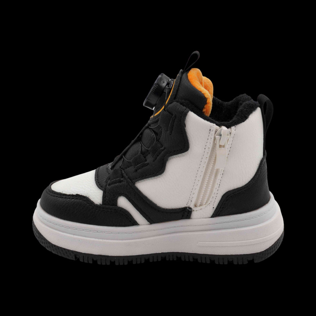 Кроссовки зимние на меху В7187-6 черно белые - BONCY фото 3