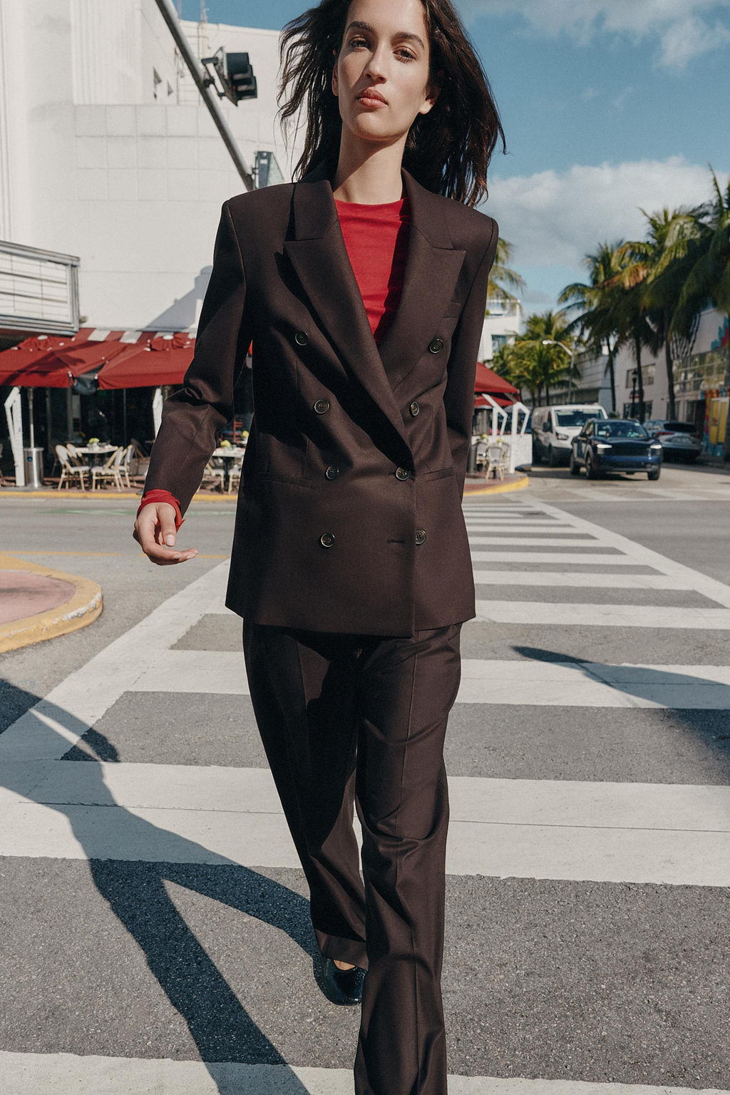 DOUBLE-BREASTED BLAZER WITH SHOULDER PADS - Zara фото 13