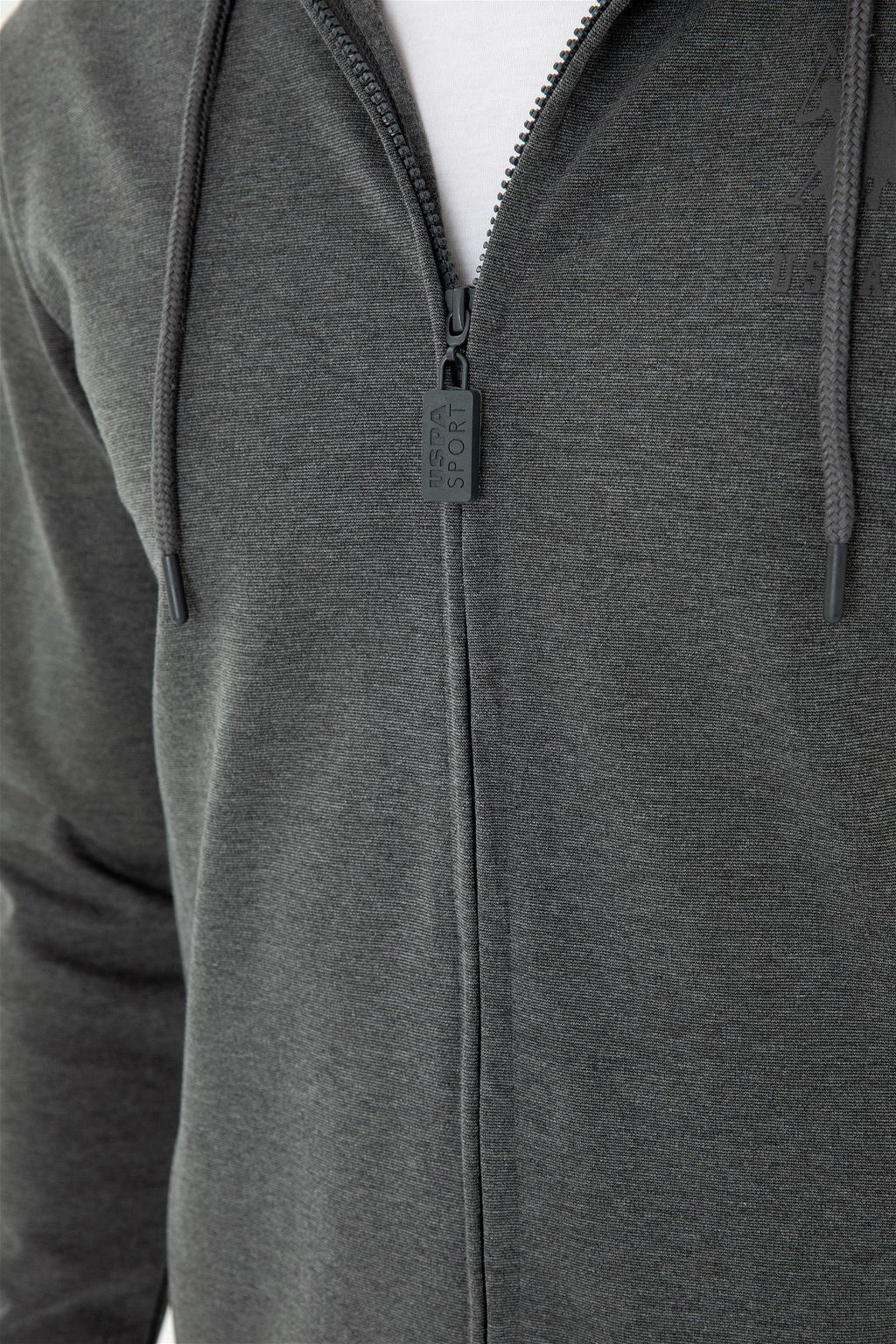 Мужской вязаный кардиган антрацитового меланжа Неожиданная скидка в корзине - U.s. polo assn фото 7