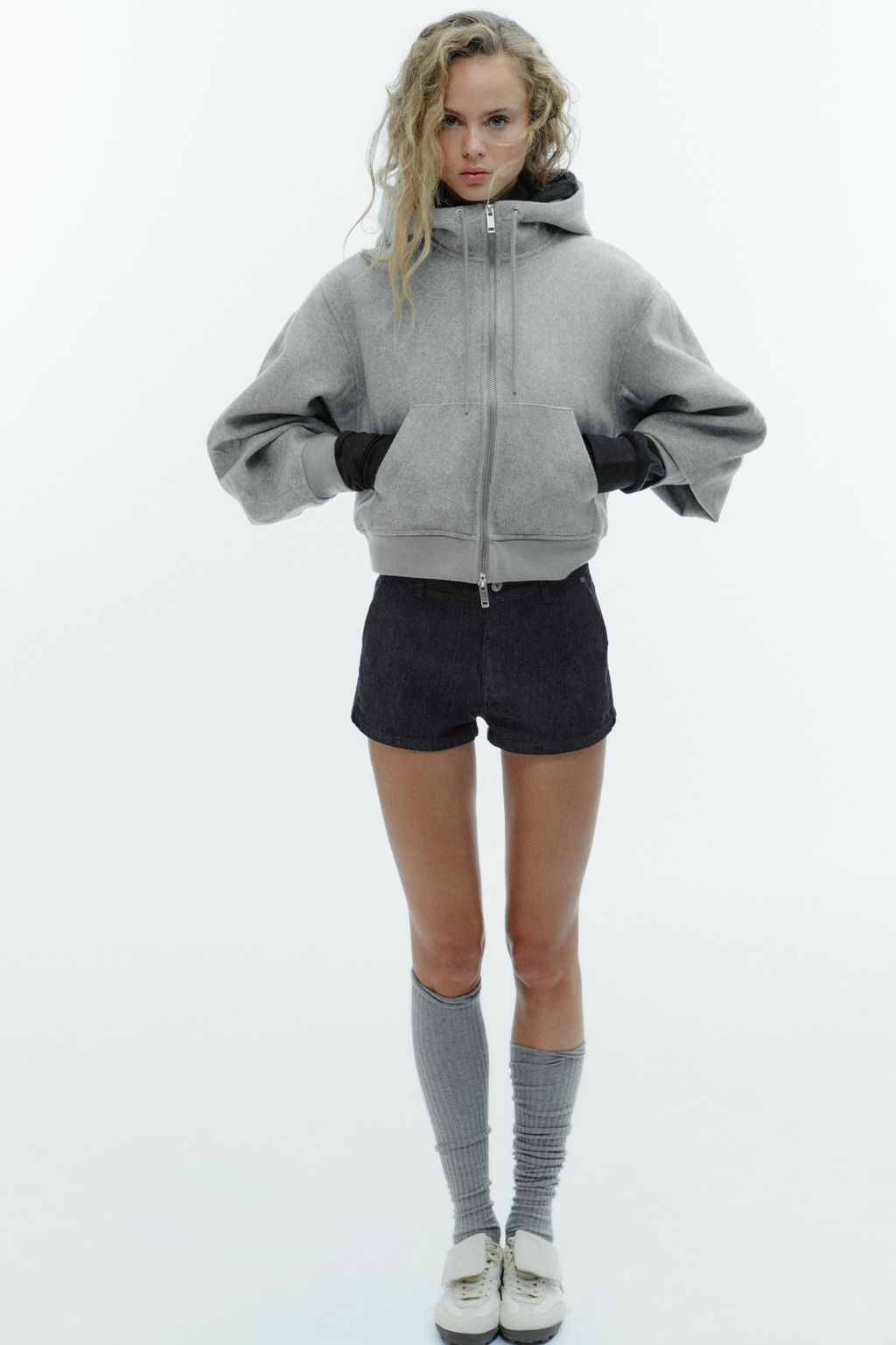 SOFT JACKET WITH PUFF SLEEVES