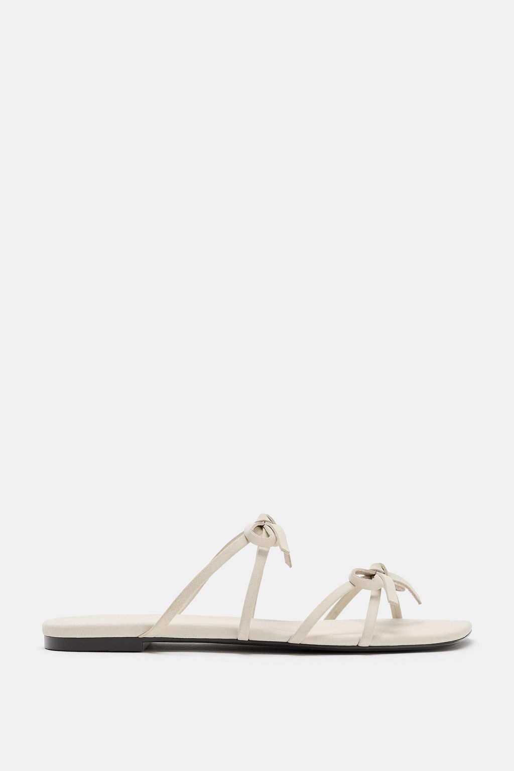 SANDALIA LAZOS PIEL / blanco