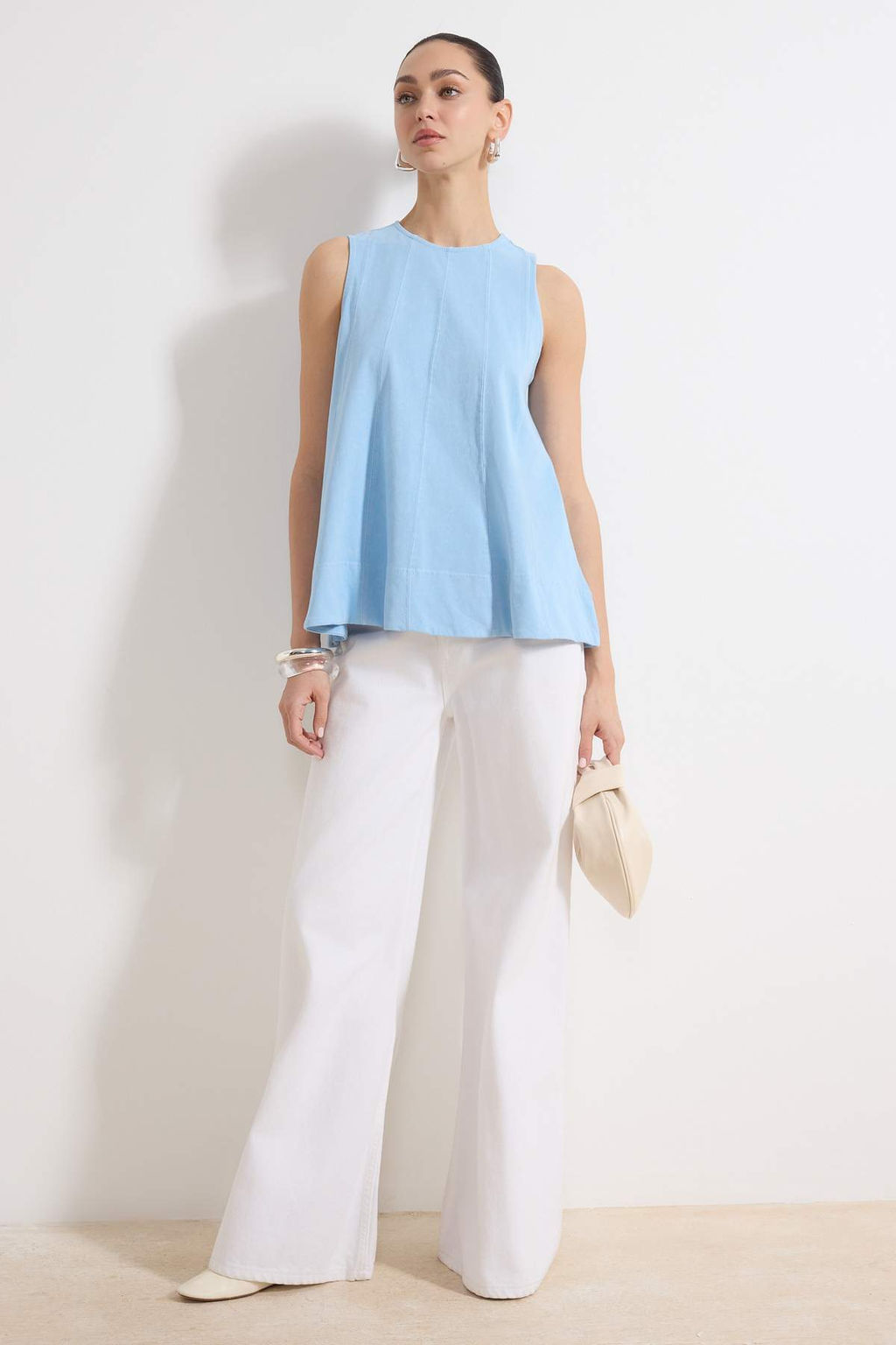 Siyah Relaxed Kolsuz Dikis Detayl? Tok %100 Pamuk Orme Bluz TWOSS26BZ00170 - Trendyolmilla фото 6