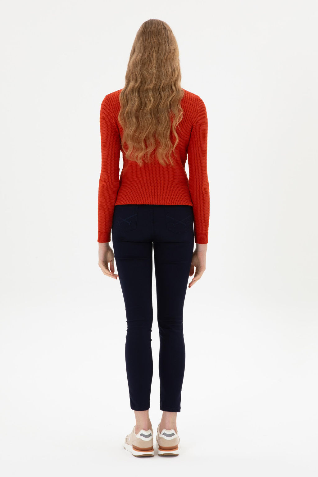Kad_n Lacivert Toothpick Fit Kanvas Pantolon