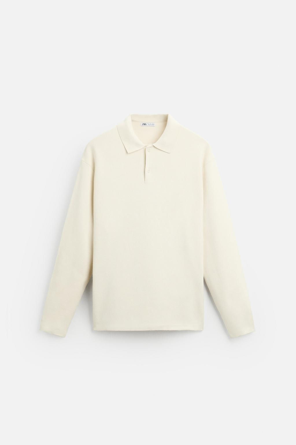 VISCOSE BLEND KNIT POLO SHIRT - Zara фото 14