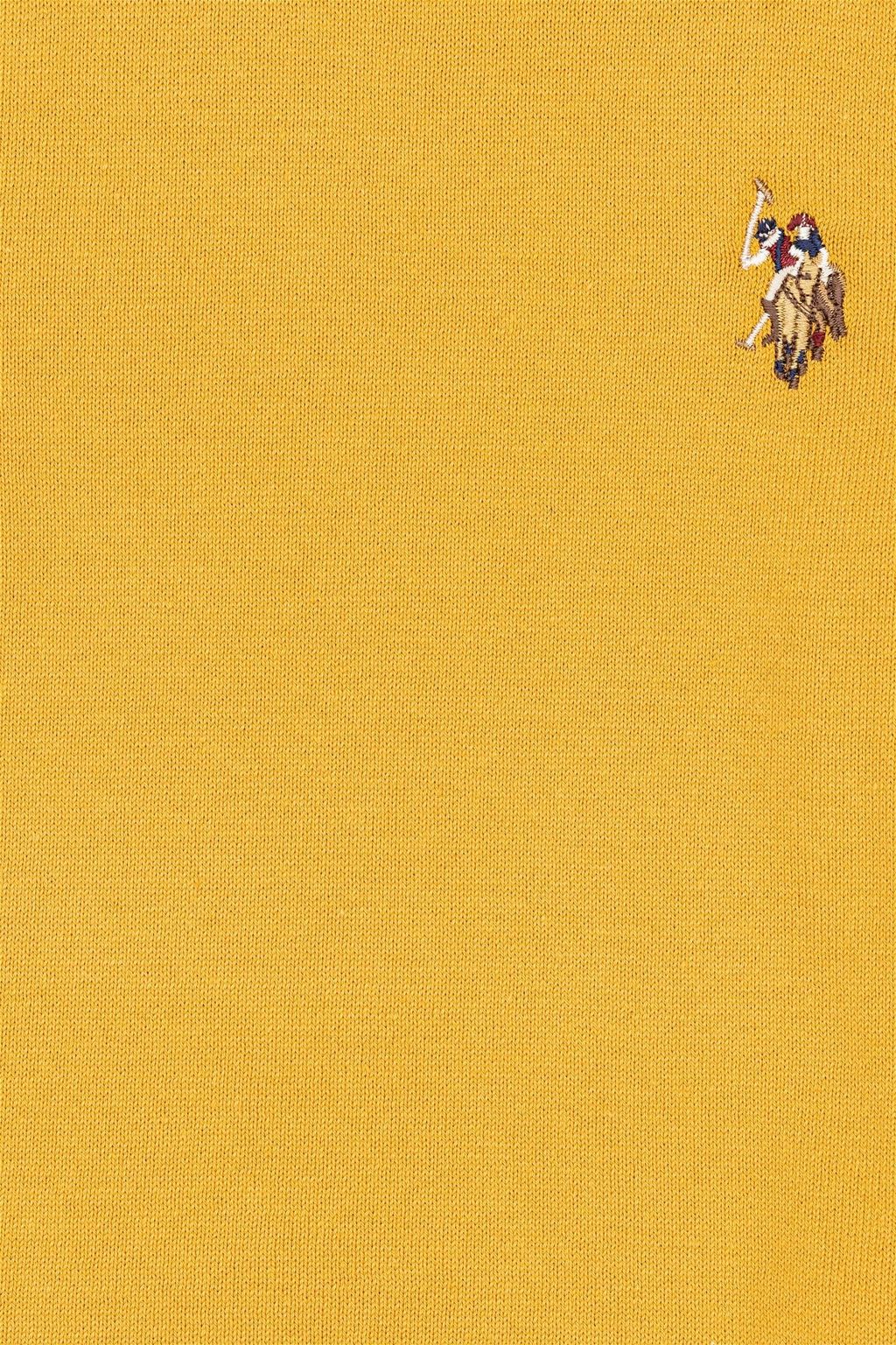 U. S. Polo Assn / Горчичный трикотажный свитер для мальчика с круглым вырезом - U.s. polo assn фото 3